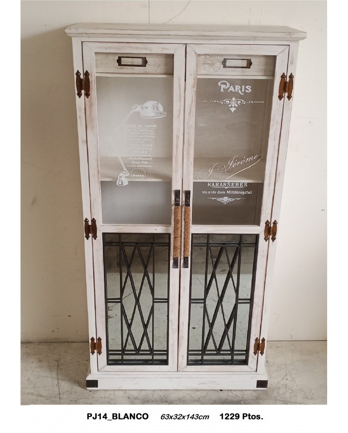 Vitrina decorativa color blanco