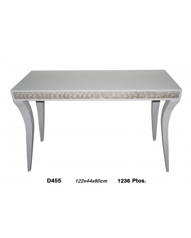 Mesa decorativa diseño color plata