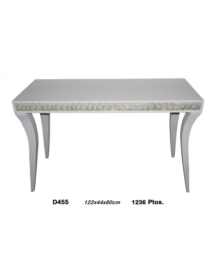Mesa decorativa diseño color plata