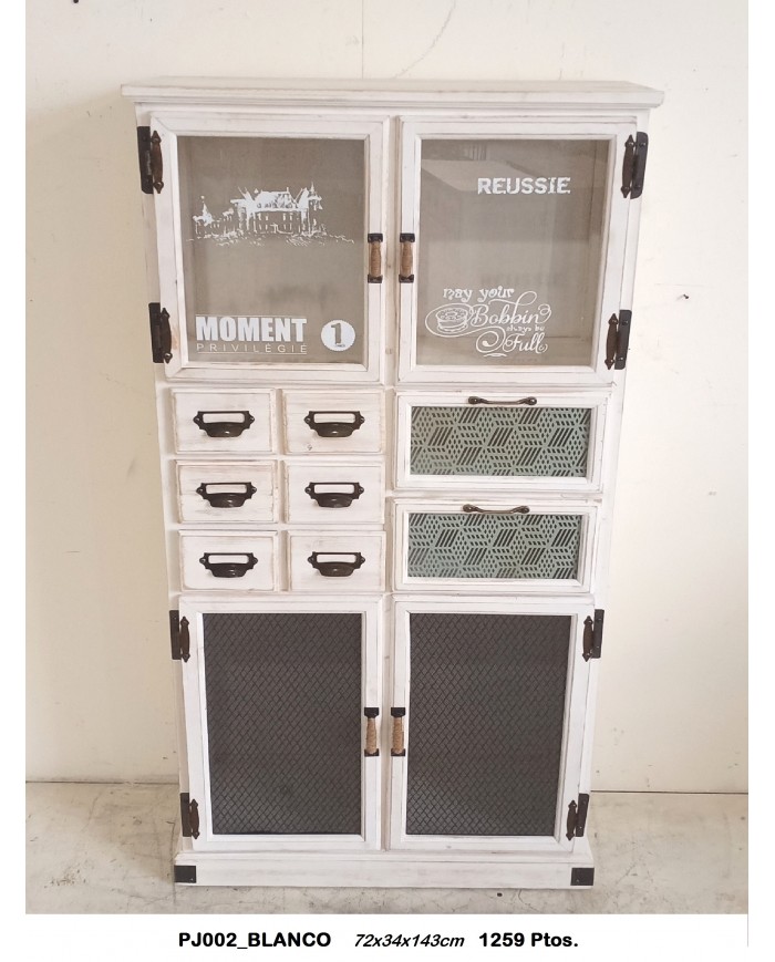 Vitrina decorativa color blanco