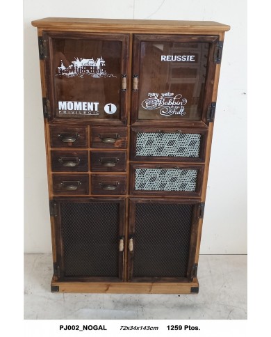 Vitrina decorativa color nogal