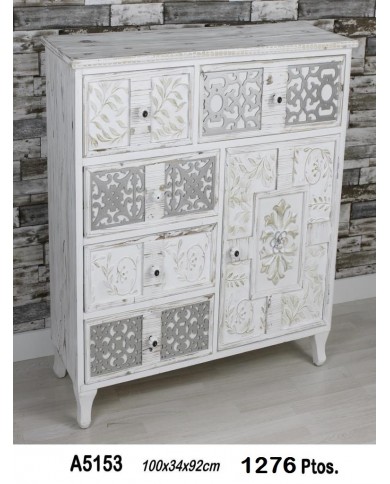 Cómoda decorativa color blanco