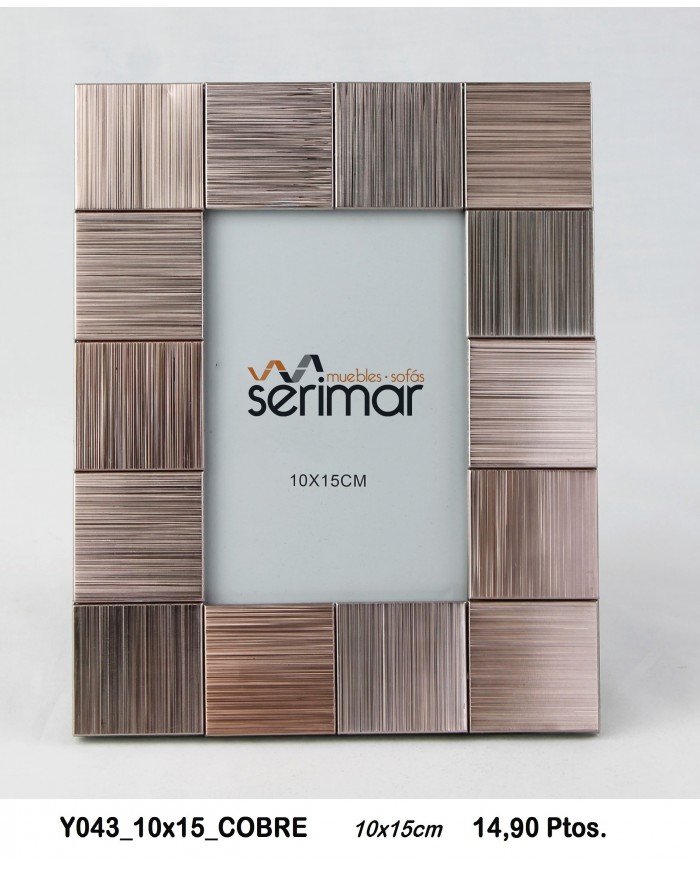 Portafotos decorativo color cobre