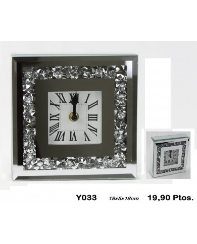 Reloj decorativo cristal