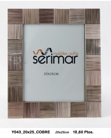 Portafotos decorativo color cobre
