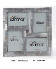 Portafotos múltiple decorativo color cobre