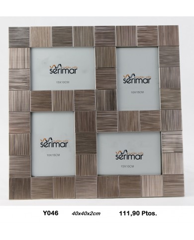 Portafotos múltiple decorativo color cobre