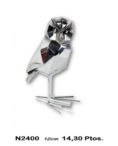 Pájaro decorativo plata