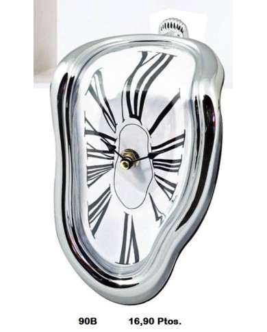 Reloj decorativo plata