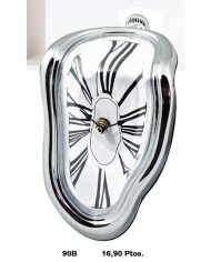 Reloj decorativo plata
