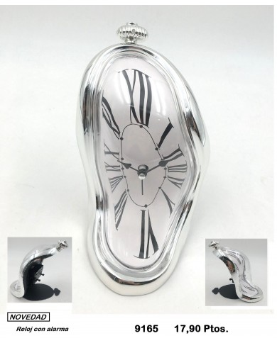 Reloj decorativo plata
