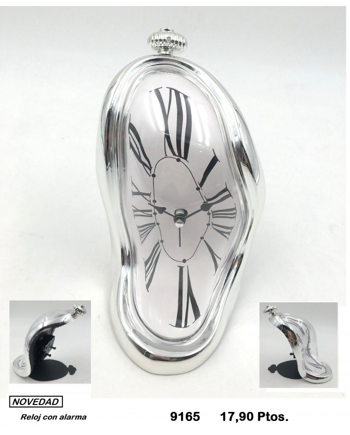 Reloj decorativo plata