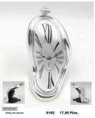 Reloj decorativo plata