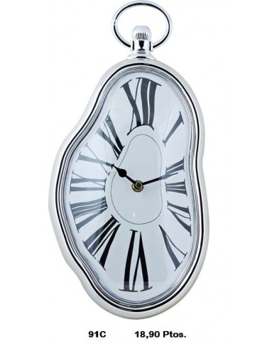 Reloj decorativo plata