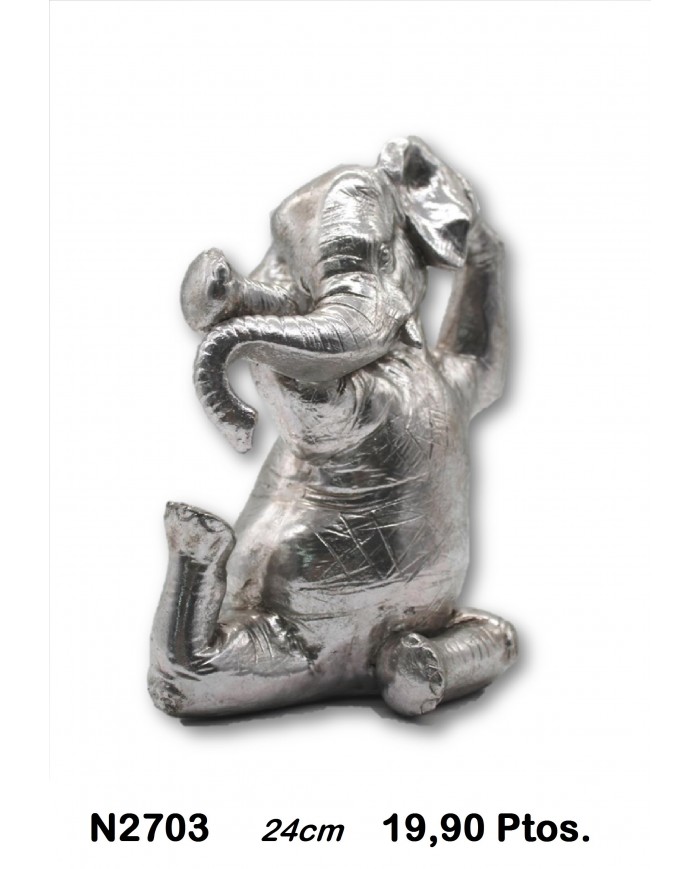 Elefante decorativo plata