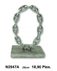Figura decorativa cadena plata