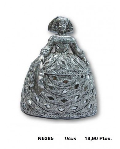 Bailarina decorativa plata detalles cristal