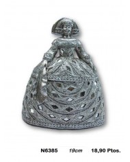 Figura decorativa cadena plata