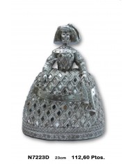 Bailarina decorativa plata detalles cristal