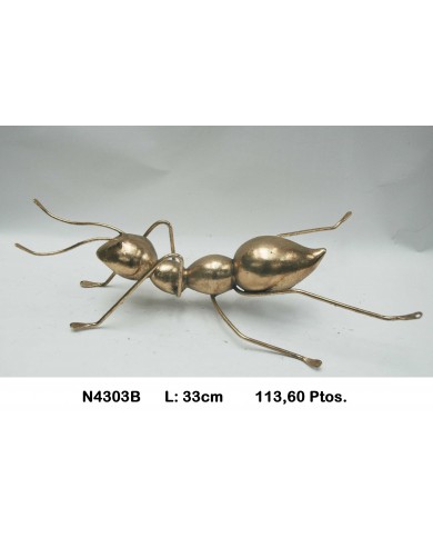 Hormiga decorativa color oro