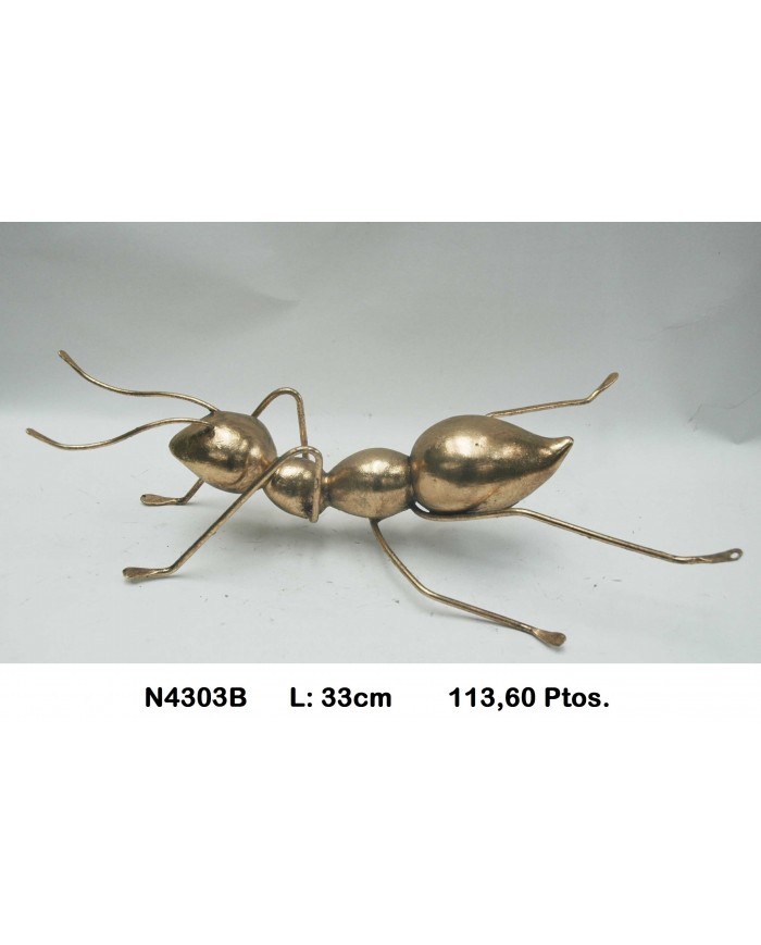 Hormiga decorativa color oro