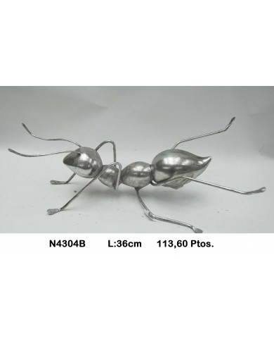 Hormiga decorativa color plata