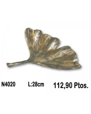 Hoja decorativa color bronce