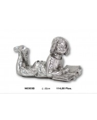 Figura decorativa niña plata