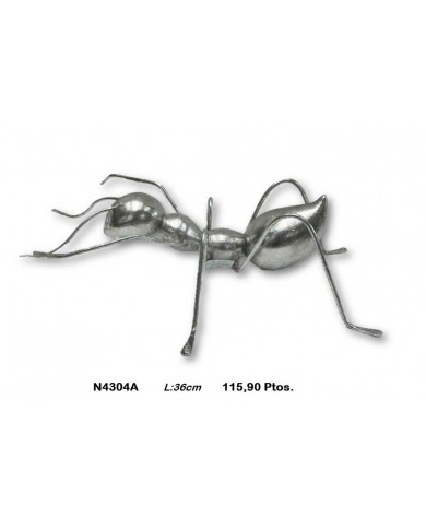 Hormiga decorativa plata