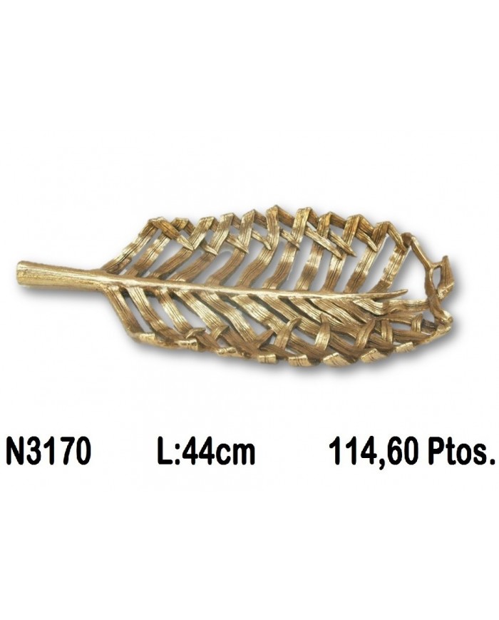 Hoja decorativa color oro