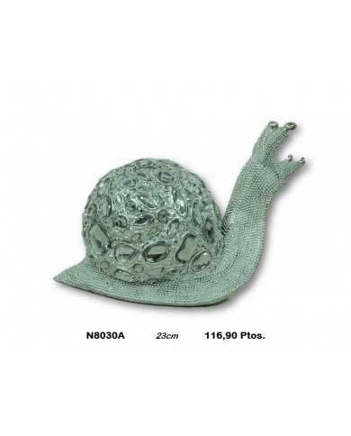 Caracol decorativo  plata detalles cristal