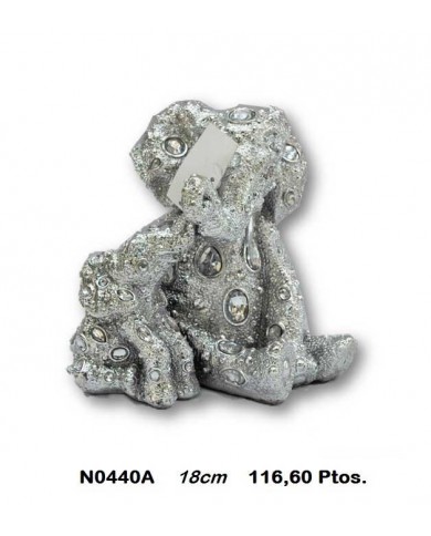 Elefante decorativo plata detalles cristal