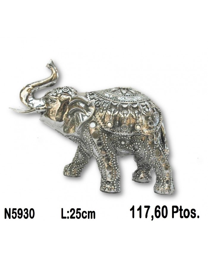 Elefante decorativo oro plata