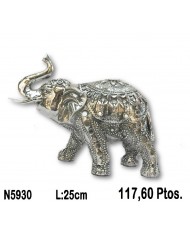 Elefante decorativo oro plata