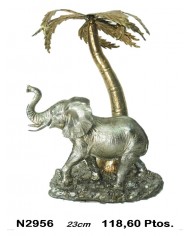 Elefante decorativo plata y oro