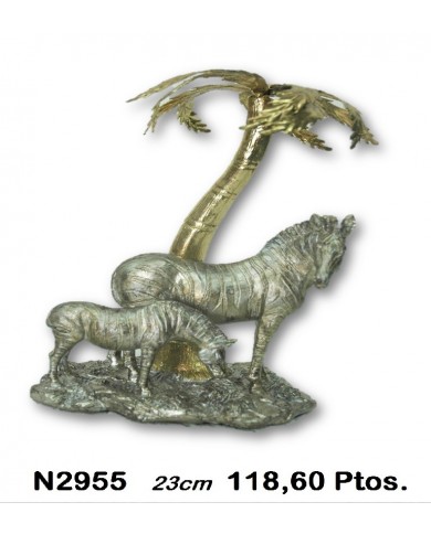 Zebras decorativas plata y oro