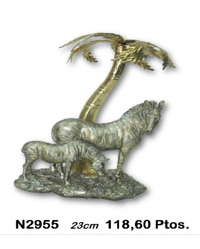Zebras decorativas plata y oro