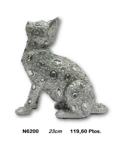 Figura  decorativo plata detalles cristal