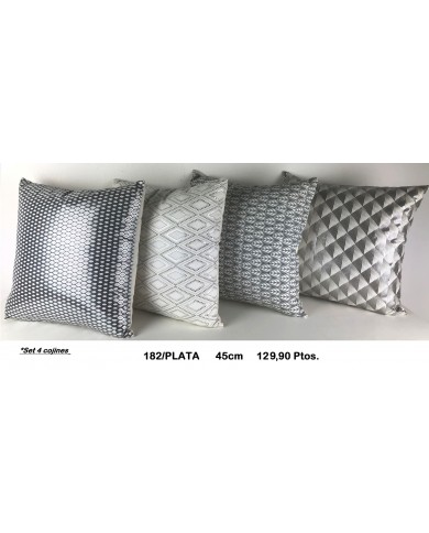 Cojines decorativos plata
