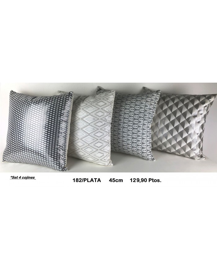 Cojines decorativos plata