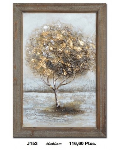 Cuadro decorativo árbol color bronce