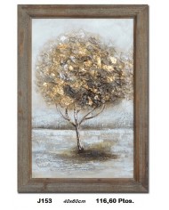 Cuadro decorativo redondo flor