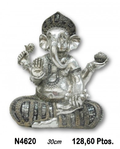 Elefante decorativo plata y oro