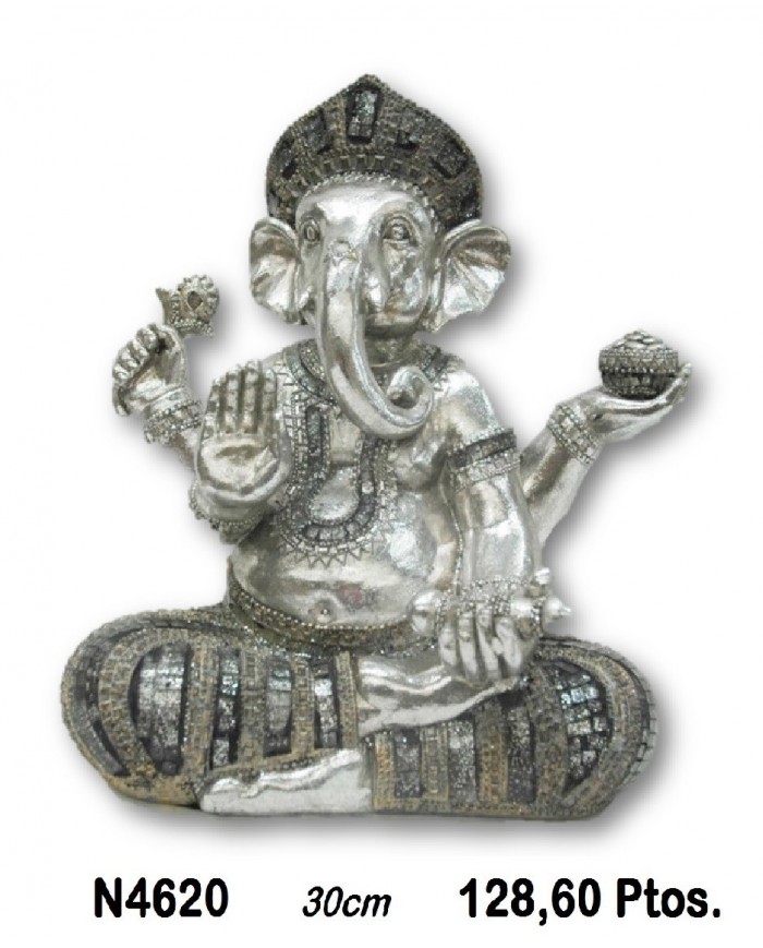 Elefante decorativo plata y oro