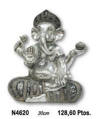 Elefante decorativo plata y oro