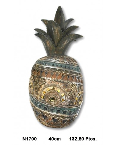 Figura decorativa piña bronce