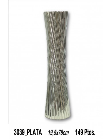 Jarrón decorativo color plata