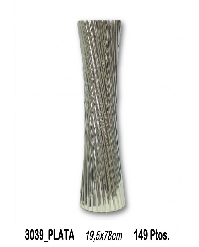 Jarrón decorativo color plata