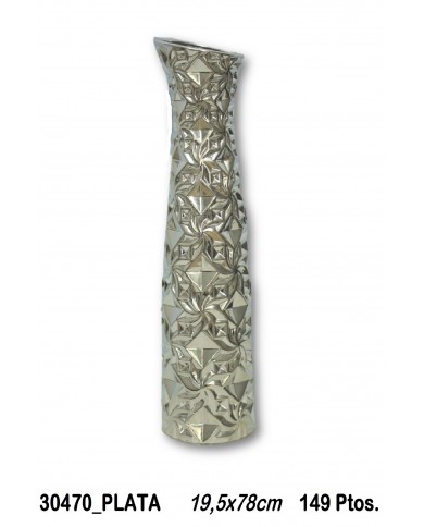 Jarrón decorativo color plata