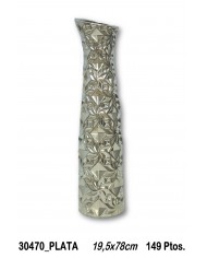 Jarrón decorativo color plata